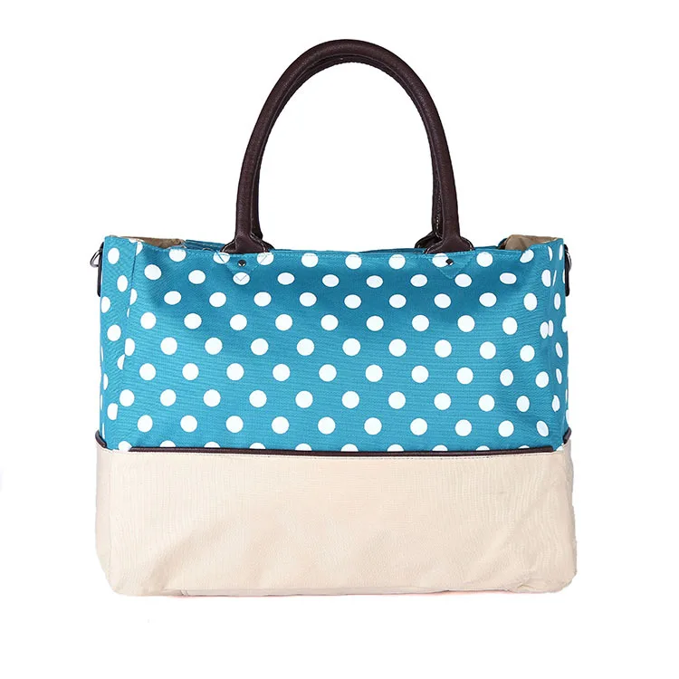 Многофункциональная модная сумка для подгузников через плечо Бянь Цзе Бао большой объем Ткань Оксфорд водонепроницаемые пренатальные, послеродовые Di - Цвет: Light Blue One Size