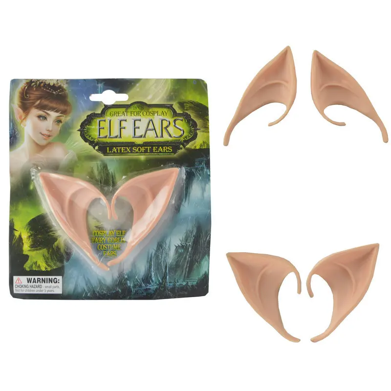 Halloween Props Performance Makeup Ball COS Monster Ear Fairy Sun Wukong Ear Light Color Elf Ear