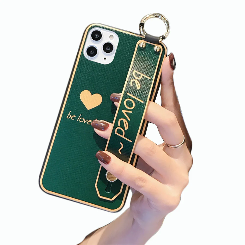 only case Чехлы для телефонов для влюбленных huawei P20 P30 Lite Nova 3 3i 4 5 Honor 10 20 9X 8X Pro mate 20X30, чехлы на заднюю панель с ремешком на запястье - Цвет: only case