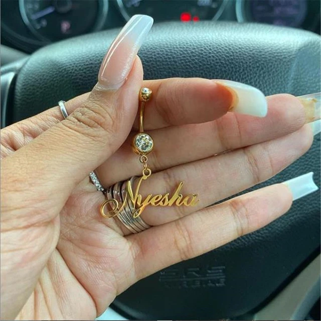 DOREMI 3D Double Color Stainless Steel Pierced Belly Button Jewelry With  Zircon Accents Custom Name Belly Ring In Gold Color Perfect Body Jewelry  Gift For Women 230607 From Men03, $39.24 | DHgate.Com