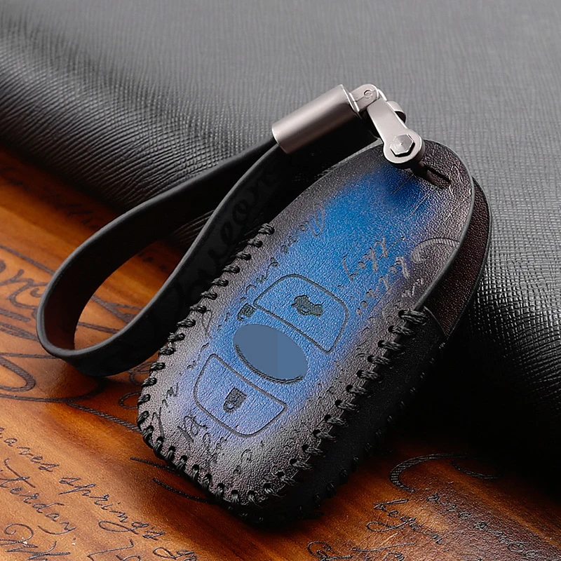 Genuine leather car key cover Key case bag fob For Legacy Subaru XV Forester Outback BRZ Crosstrek styling | Автомобили и