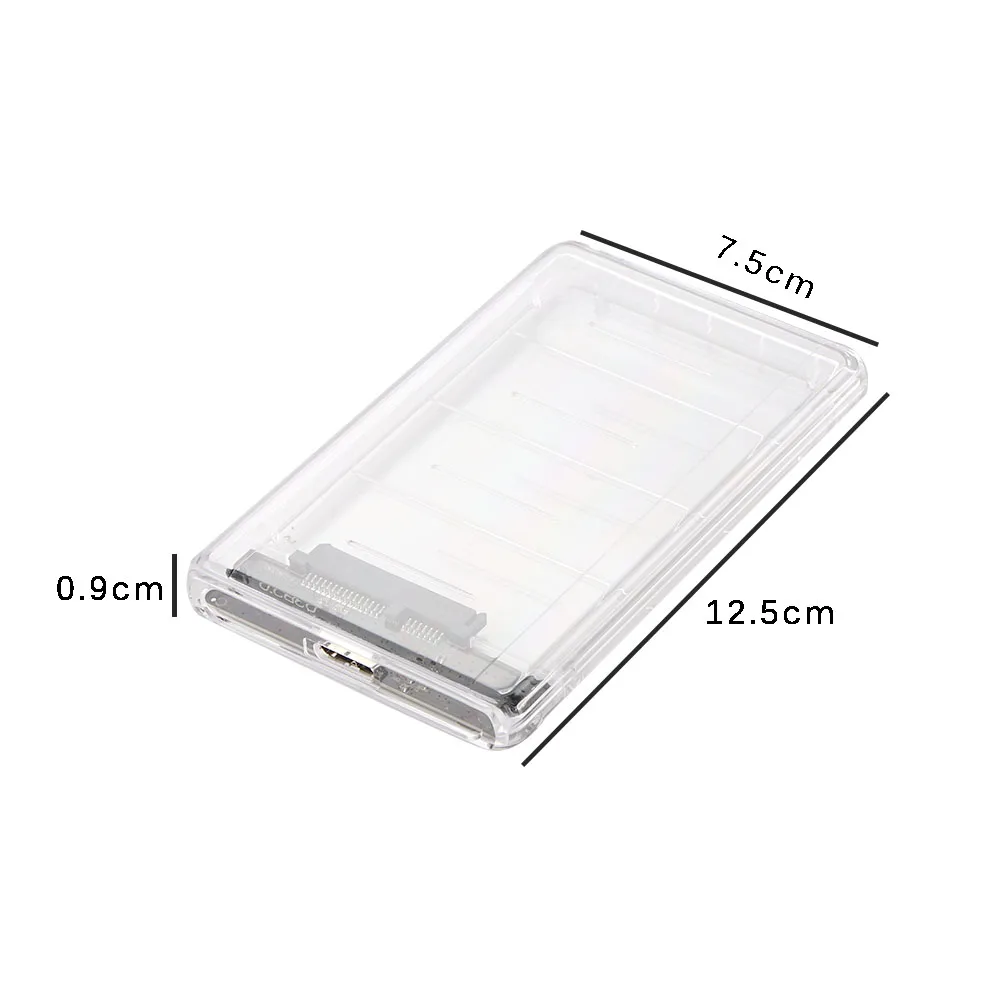 USB 3,0 USB 3,1 type-C коробка SATA SSD для жесткого диска внешний корпус HDD прозрачный чехол инструмент бесплатно для WIN 10
