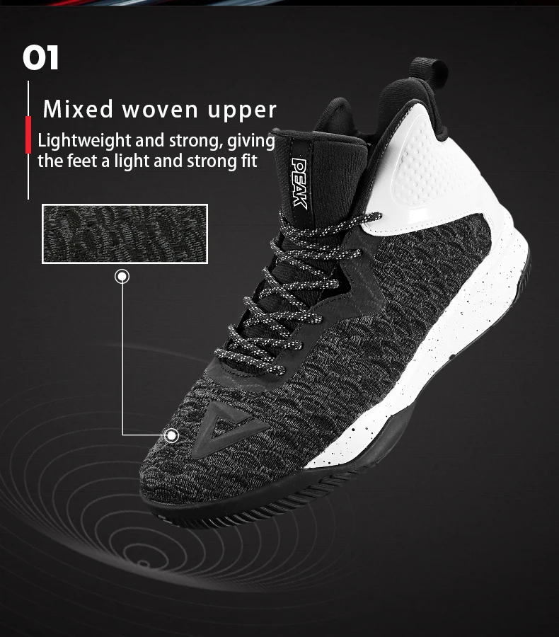 Пик мужские зимние высокие кроссовки для баскетбола с подушкой спортивные кроссовки износостойкая Нескользящая спортивная обувь для улицы