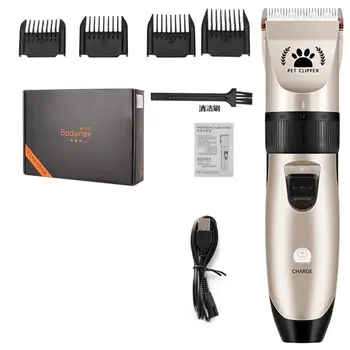

Low Noise Dog Hair Trimmer USB Rechargeable Electrical Pet Hair Clipper Remover Grooming Shaver Pet Haircut Machine 110-240V