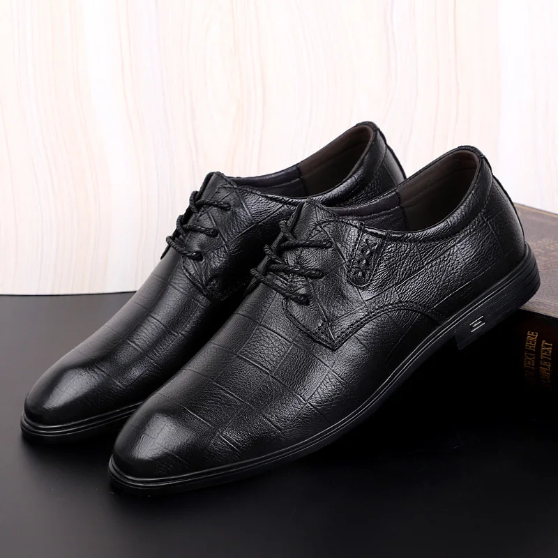 

Formal Oxford Shoes for Men business dress Wedding Shoes genuine Leather Italy Pointed Toe Mens Dress Shoes Sapato Masculino o4