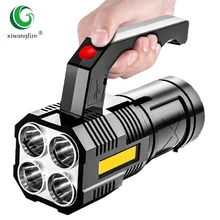 

4 LED Super Bright Portable Lamp Rechargeable Flashlight 4 Mode Cob Light Suitable for Outdoor Camping Flash Light lantern