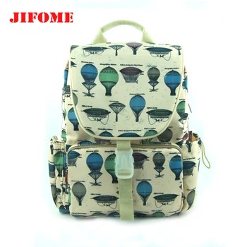 

JIFOME Backpack Nylon Kid Travel Bag Child Girl School Bag 3-6 Years Kindergarten School Backpack Double Shoulder Bag