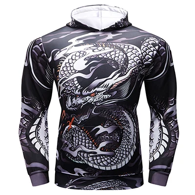 ММА змея боксерские толстовки Осенняя футболка Rshgaurd Jiu Jusit BJJ Muay Thai футболки с длинными рукавами с капюшоном спортивная одежда MMA - Цвет: k