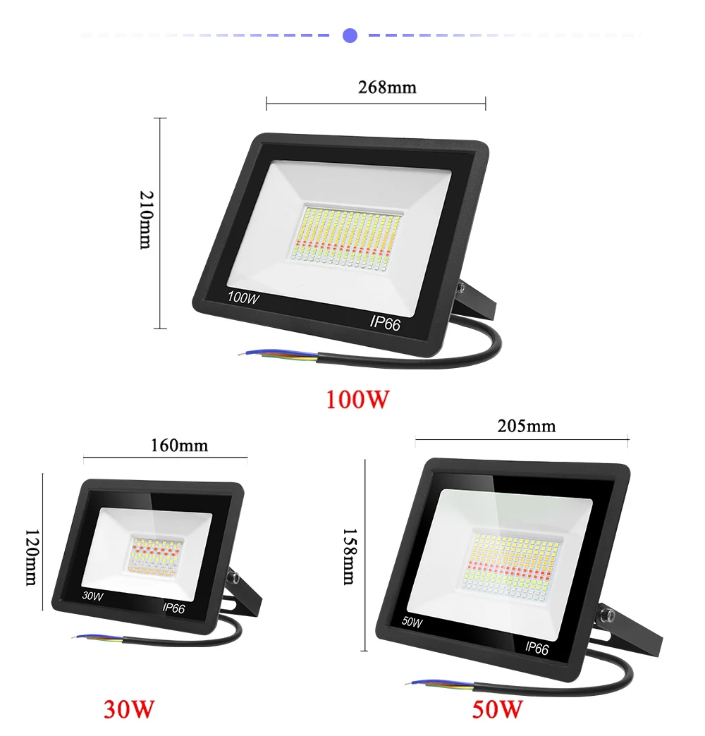 ao ar livre 220v 30w 50 100