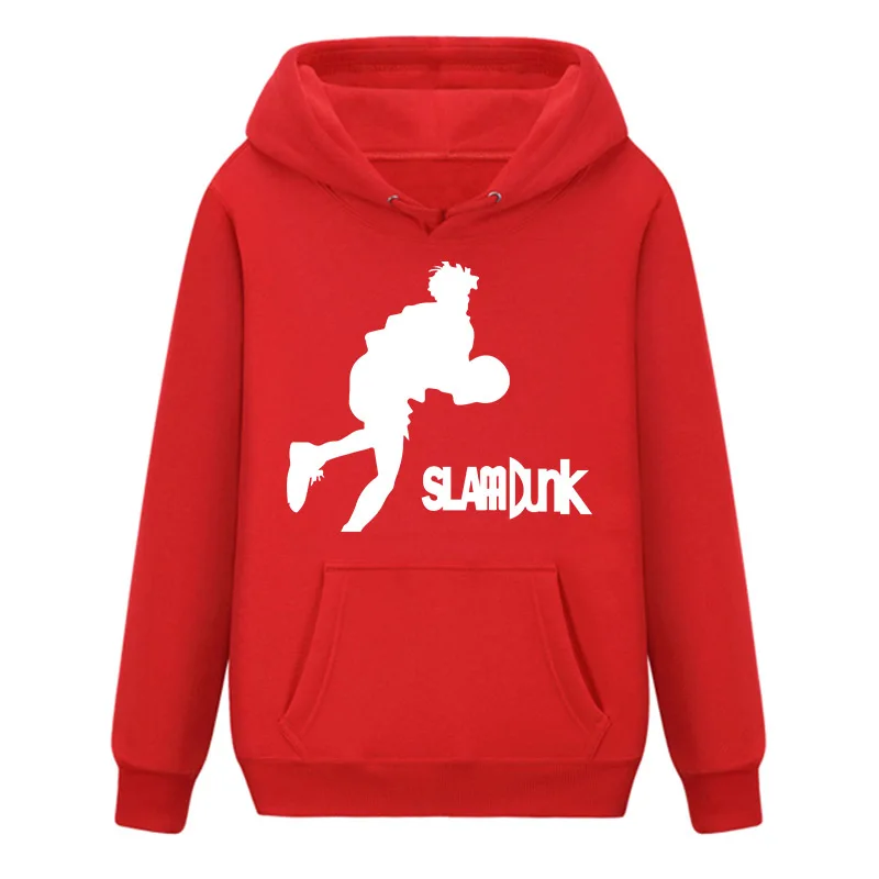 Высокое качество толстовки с длинными рукавами мультфильм SLAM DUNK Rukawa Kaede модный крутой свитер Soild цветов Топы - Цвет: 08