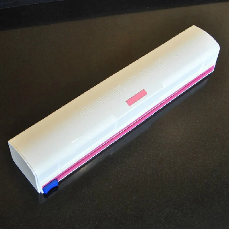 Plastic Foil Cling Film Cutter Fruit Food Fresh Keeping Cling Wrap Dispenser Container Preservative Film Cutter Box Kitchen Tool