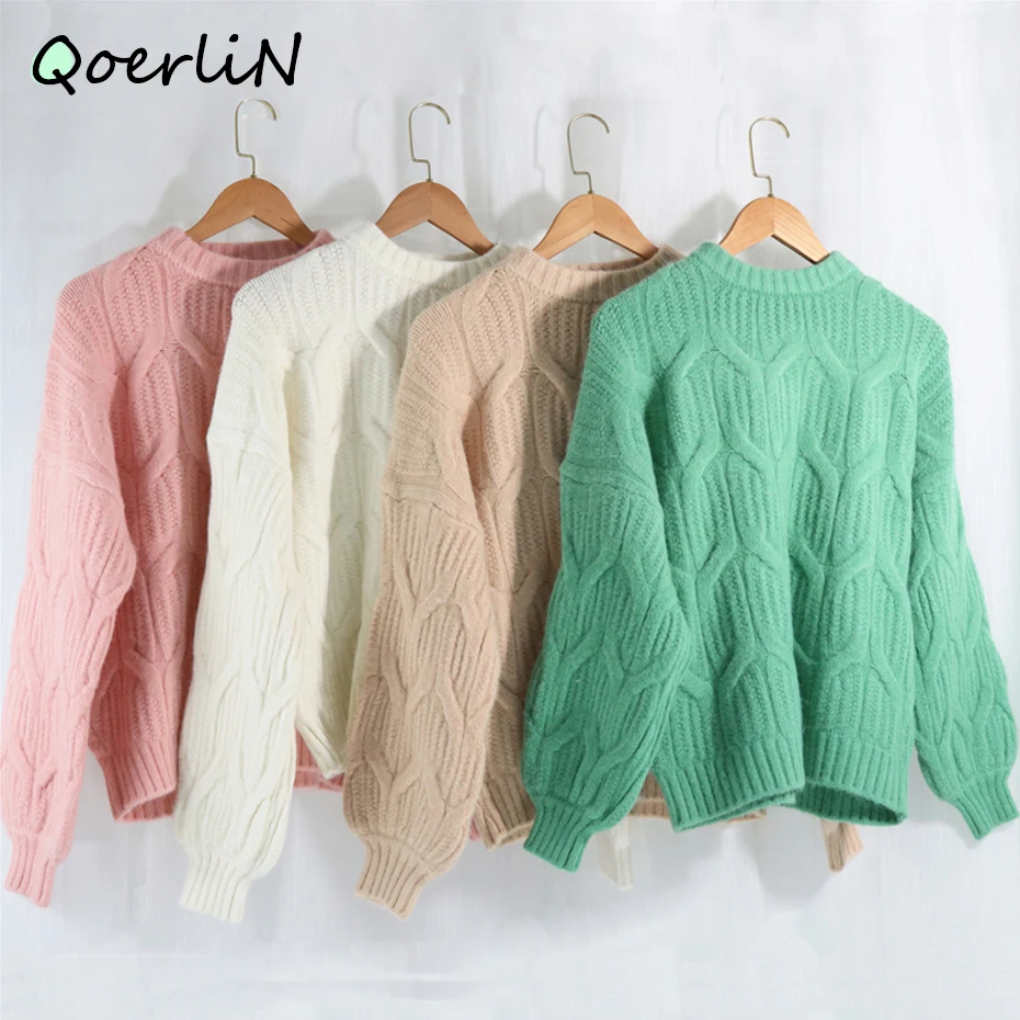 Candy Women Sweater 2020 New Autumn Winter Female Long Sleeve Basic Knitted Top Solid Pullover Jersey Ladies | Женская одежда