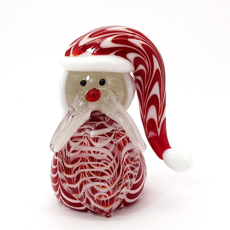 

Handmade murano Glass Santa Claus Figurine Art Miniature mascot Collectibles Birthday Xmas Beautiful Gifts Home Decor Ornament