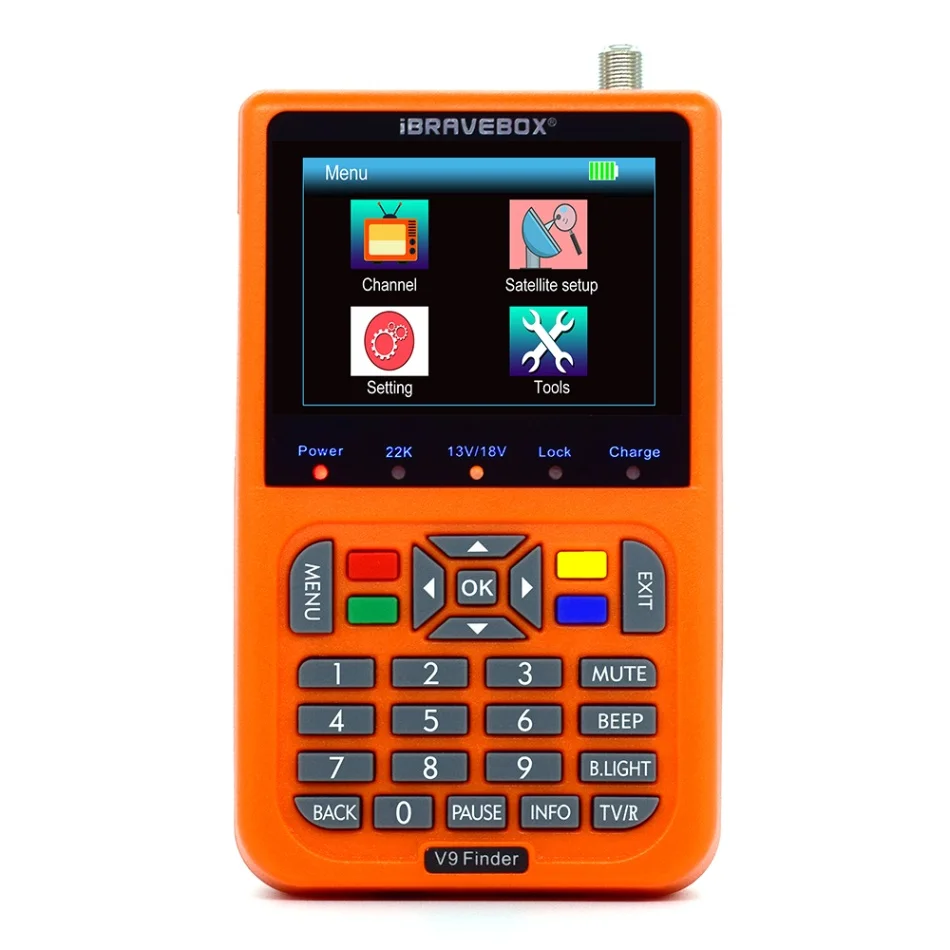 V9 Finder цифровой спутниковый ЖК-дисплей искателя спутниковый искатель цифровой сканер спутникового сигнала спутниковый измеритель спутниковый искатель - Цвет: Оранжевый
