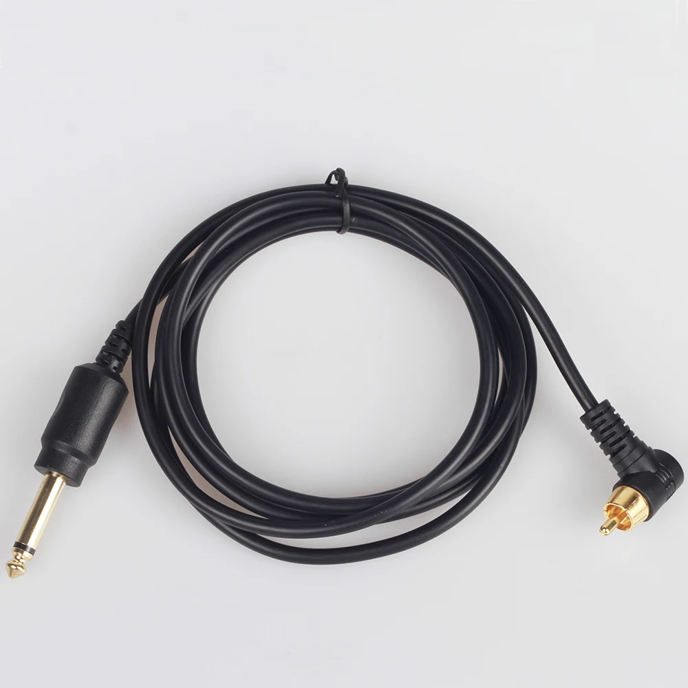 Black Elbow 2 м Высокое качество мягкая татуировка машина крюк линия зажим шнур RCA Интерфейс прочный тату ручка кабель шнур аксессуар Тату Шнур питания - Цвет: Black Elbow