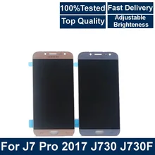 Для мобильного телефона samsung Galaxy J7 Pro J730 J730F J730H ЖК сенсорный экран дигитайзер компонент с регулировкой яркости