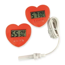Мини-термометр, гигрометр, электронный измеритель температуры и влажности для офиса, бытовой термо-гигрометр в форме сердца