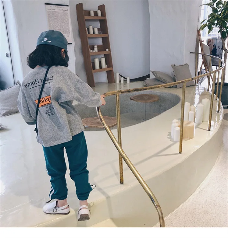 New Style Autumn Casual Western Style Sports New Style Girls' Shirt Trousers Drawstring