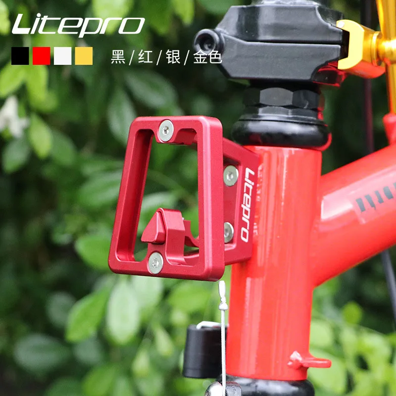 Litepro Cnc In Lega Di Alluminio Pieghevole Borsa Anteriore Della Bici Blocco Portante Per Brompton Bicicletta Sbag Basket 73G