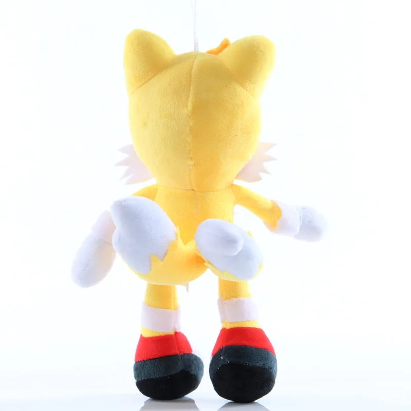28cm Sonic Plush Doll Black Blue Yellow Hedgehog Soft Stuffed Toy Hot Game Shadow Knuckles Tails For Children Christmas Gifts
