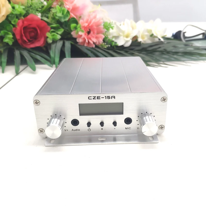 10w 15W FM Radio Broadcast Transmitter + GP 1/4 wave antenna kit for for Church, Car, Home, Conference