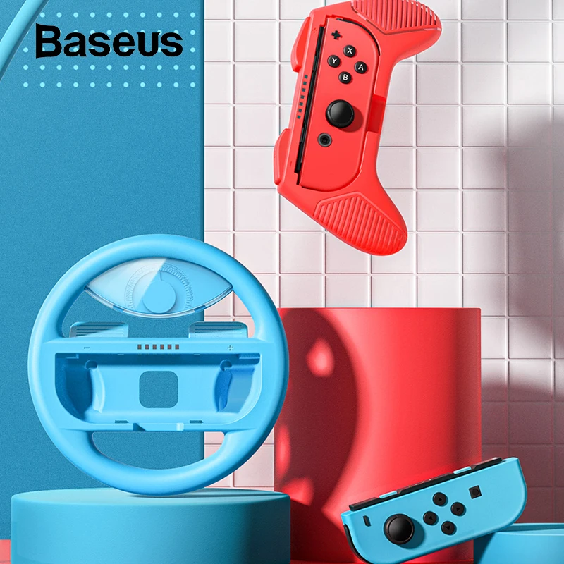Baseus 2 шт. Игровой руль контроллеры геймпад джойстик для nintendo NS pro игровой коммутатор контроллер ручка Видео Игровой руль