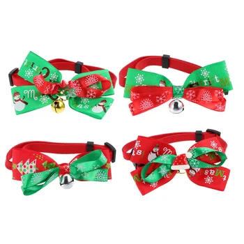 

4pcs Colorful Christmas Pet Collar Dog Neckchain Decorative Costume for Puppy