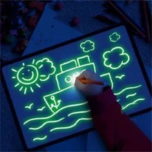 A3/A4/A5 пвх доска для рисования светящийся в темноте Набор для рисования с легкой надписью детский планшет для рисования набор Детская обучающая игрушка в подарок