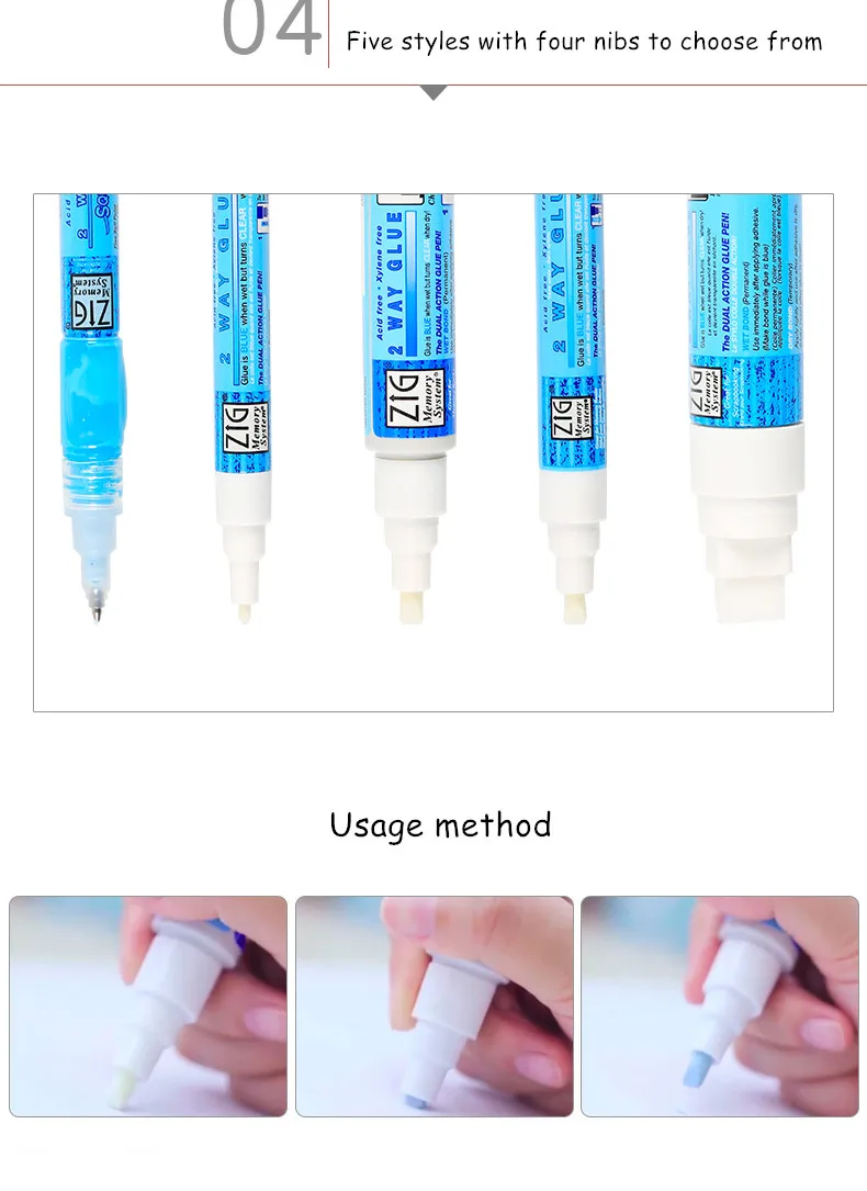 Kuretake ZIG Environmental Protection Coloured Glue DIY Japan Tools Glue  Pens School Supplies