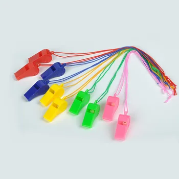 

Plastic whistle wholesale color green rope whistle outdoor survival coach fans plastic whistle