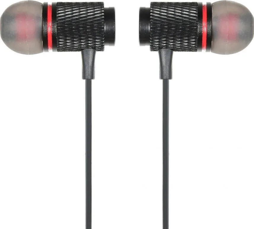 Гарнитура вкладыши Digma BT-05 черный/красный беспроводные bluetooth шейный обод (E702BT) |