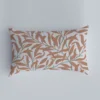 Pastoral style pillowcase Nordic flower pattern cushion cover car backrest pillowcase living room sofa home pillowcase single 2