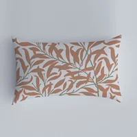 Pastoral style pillowcase Nordic flower pattern cushion cover car backrest pillowcase living room sofa home pillowcase single 2