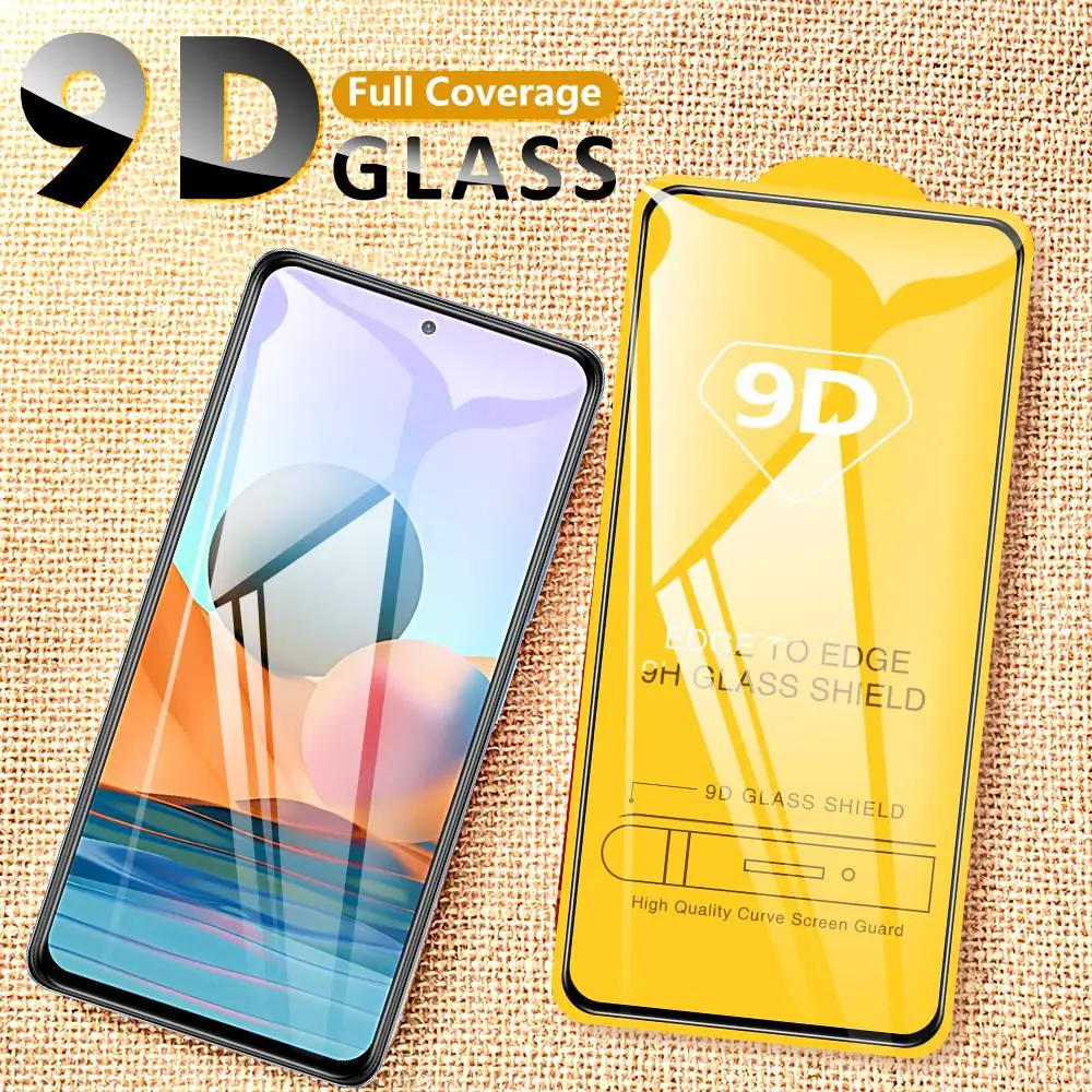 mobile screen protector 9D Protective Glass For Xiaomi Redmi Note 10 9 8 Pro 11 10 Pro Max 11S Plus 10S 9S 8T Note10 Screen Protector Full Cover Glass phone screen protectors