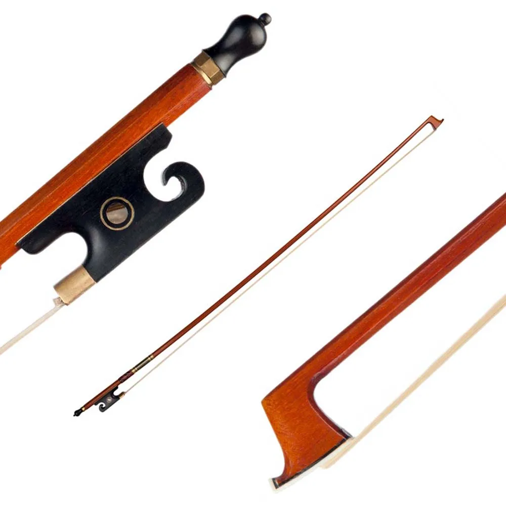 Скрипка Лук (Pernambuco лук-палка Ebony Лягушка конский хвост лук волос) для 4/4 полный размер скрипки