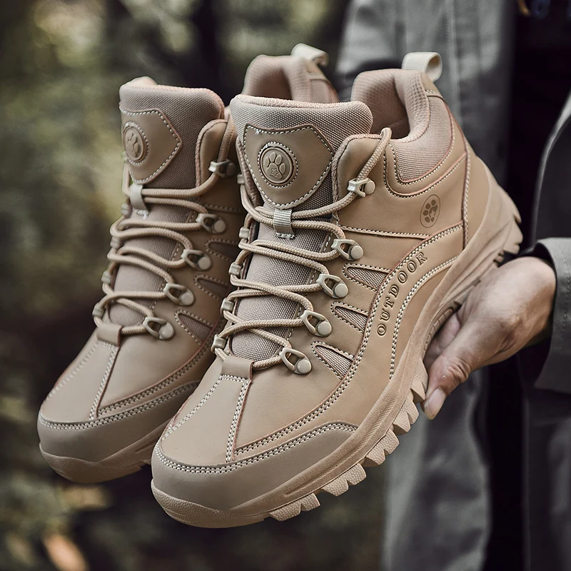 

Outdoor Men Hiking Shoes Breathable Tactical Combat Army Boots Desert Training Sneakers Anti-Slip Trekking Shoes