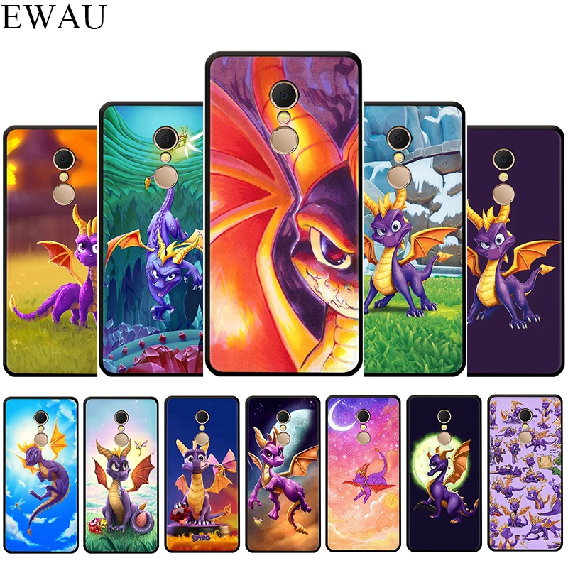

EWAU Spyro The Dragon Silicone phone case for Xiaomi Redmi 4A 4X 5 5A 5Plus 6 6A 7A 6pro 7 S2 GO K20 Pro