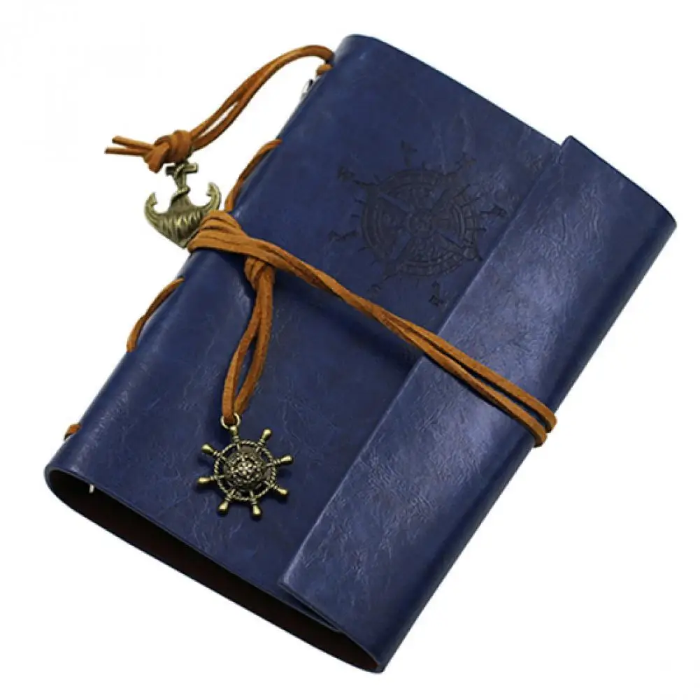 Cuaderno Vintage multiusos de cuero de imitación, diario Retro para escribir