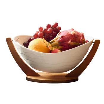 

Ceramic Hotel Bowls, Fruit Baskets, Vegetable Bowls, Bamboo Kitchen Stands, Storage Trays for Desktop Art Design
