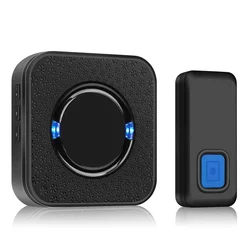 Sonnette de sécurité à distance 2 en 1 pour maison, extérieur, étanche, sans fil, indicateur lumineux, Notification sonore, sonnerie de bienvenue 