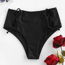 Бикини с высокой посадкой и шнуровкой ZAFUL