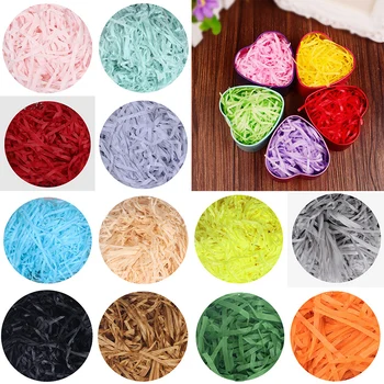 

10g Colorful Shredded Crinkle Paper Raffia Candy Boxes DIY Gift Box Filling Material Tissue Party Gift Packaging Filler Decor