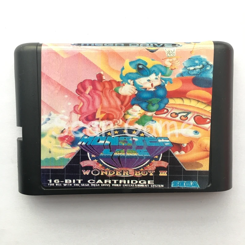 16 бит sega MD Game Golden Axe II/Wonder Boy III/Shadowrun/Gargoyles карта для sega Megadrive Genesis картридж для видеоконсоли - Цвет: Wonder Boy III