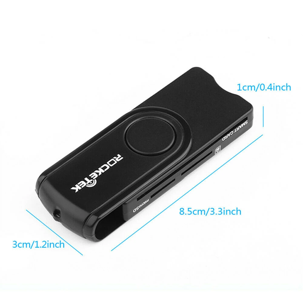 USB 2,0 адаптер для считывания смарт-карт 2 в 1 для SD/TF micro считыватель компьютера USB 480 Мбит/с