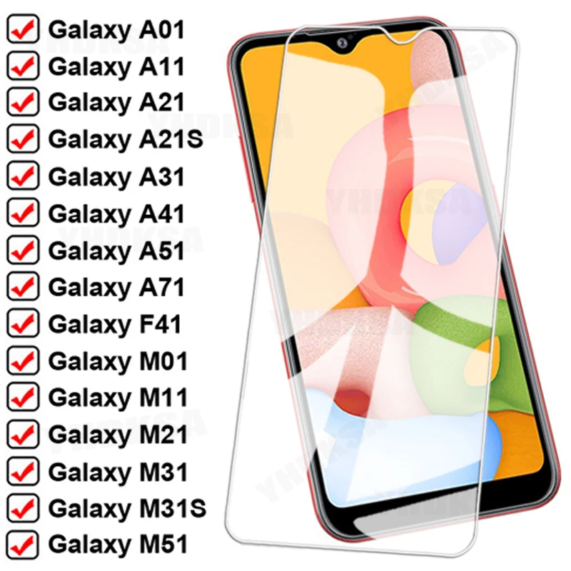Защитное стекло 9D для Samsung Galaxy A01 Core A11 A21 A31 A41 A51 A71 M01 M11 M21 M31 M51 | Мобильные телефоны и