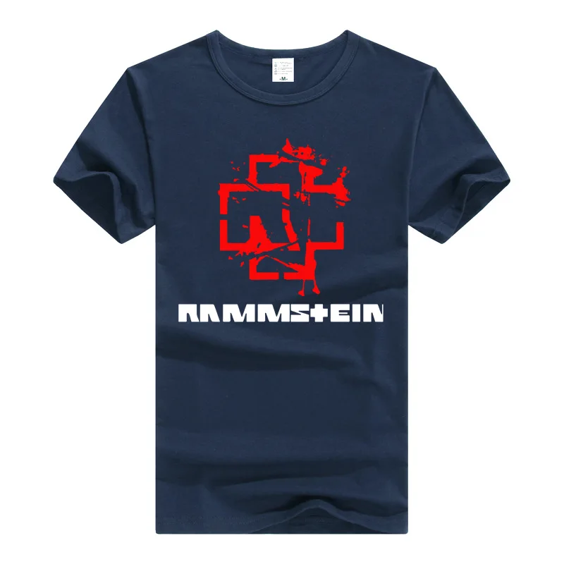 

Summer New Style Short Sleeve T-shirt Industrial Heavy Metal Band Rammstein Germany Chariot Men And Women Couple Clothes