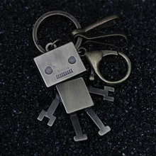 Производители в настоящее время доступны креативный Ретро робот-брелок активности модели роботов металлические подвески с ключиками