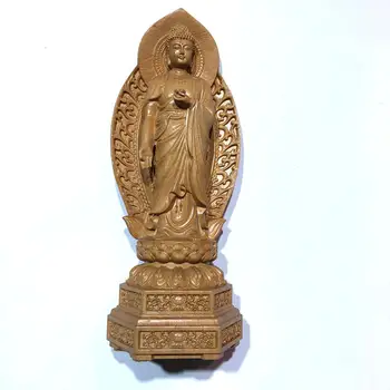 

Parcel post fine carving places a cliff cypress solid wood Figure of Buddha to protect the home anning thriving
