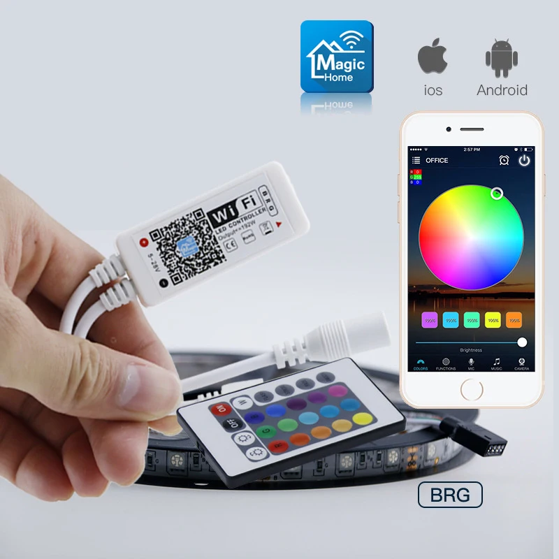

Wifi Controller 24 Key RGB 7 Colour The Controller Of Led Led Infrared Controller Lamp With Lamp Bar Controller Adjust color