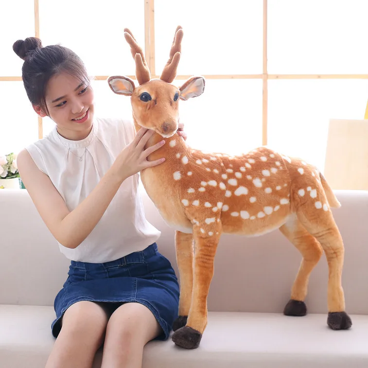

Christmas Sika Deer Plush Toys Elk Doll Children Animal Deer Model Legal Edition Pp Cotton